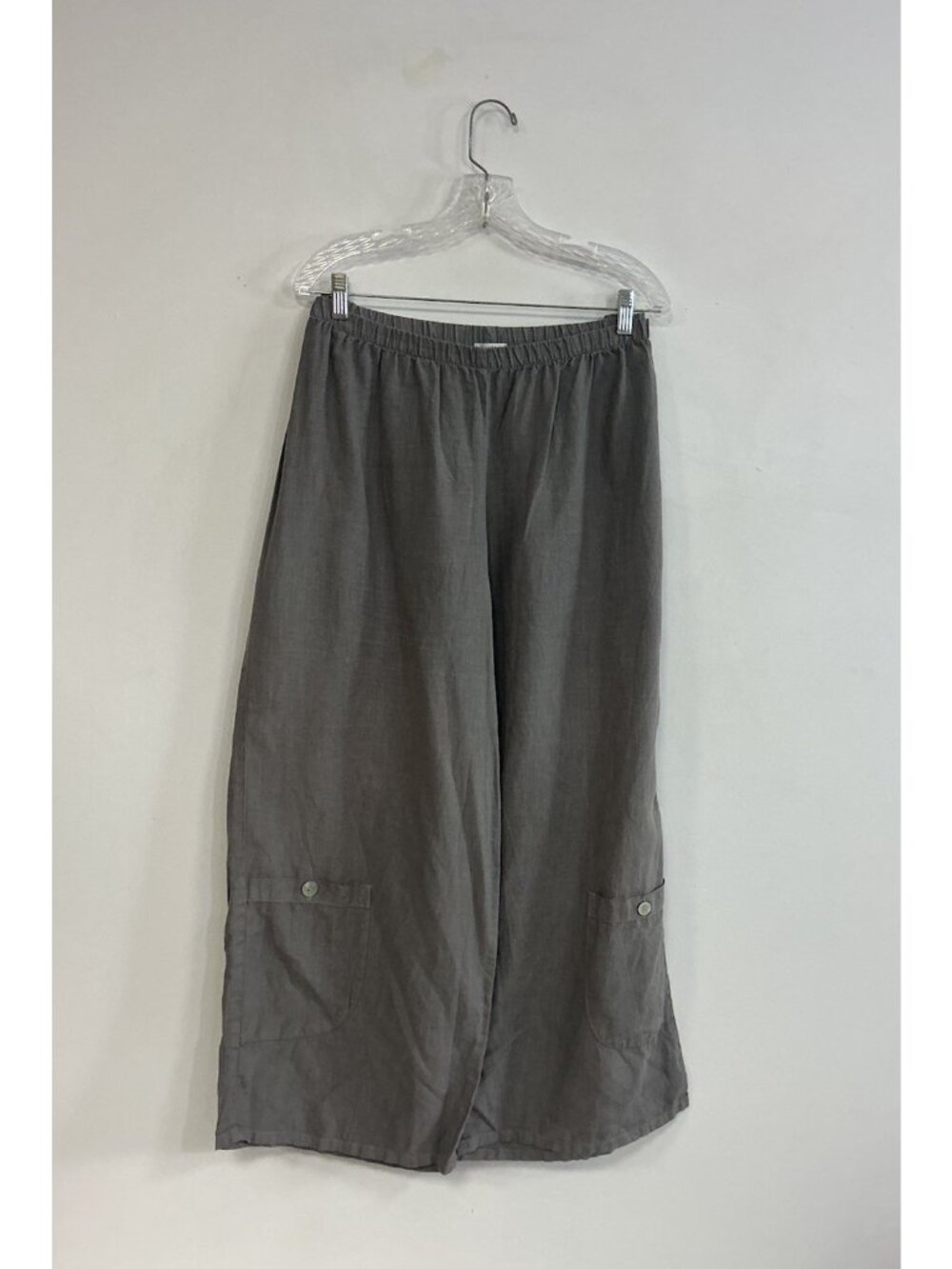 Heaven Pants 100% Linen Wide Leg Pull On Cropped Ankle Womens XL